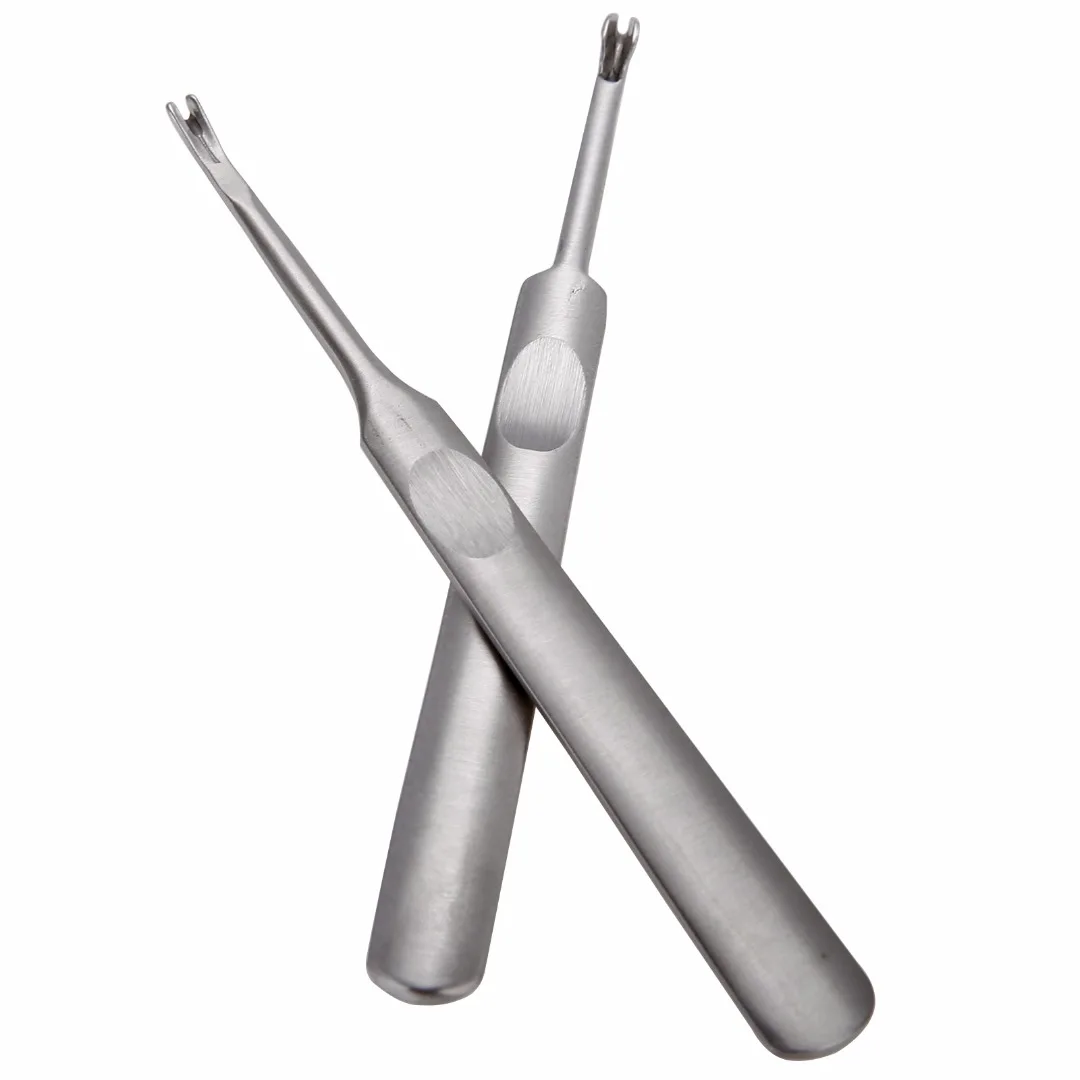 2pcs U+V Shaped Leather Leathercraft Stitching Tool Edge Skiving Beveler Groover Stainless Steel Tool Kit