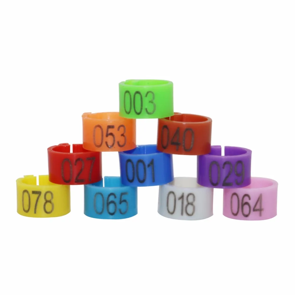 

100 PCs Digital markup bird clip ring Birds identification tools No.1-100 8 mm Pigeon foot rings Pet supplies