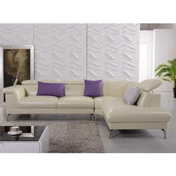 

High density sponge leather sofa set with metal frame