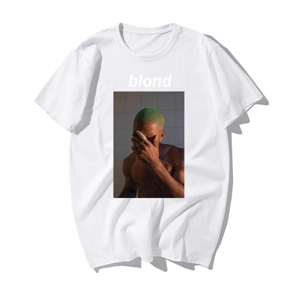 Модная футболка с принтом Frank Ocean Blond, Забавные футболки Harajuku, повседневные хлопковые футболки с коротким рукавом, новая летняя футболка мужская хип-хоп