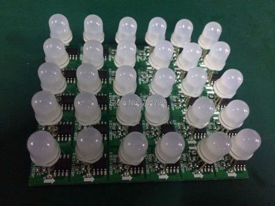 Круглая светодиодная шляпа DC5V WS2811 8 мм направленная Пиксельная PCBA 1 шт. круглая 0 24