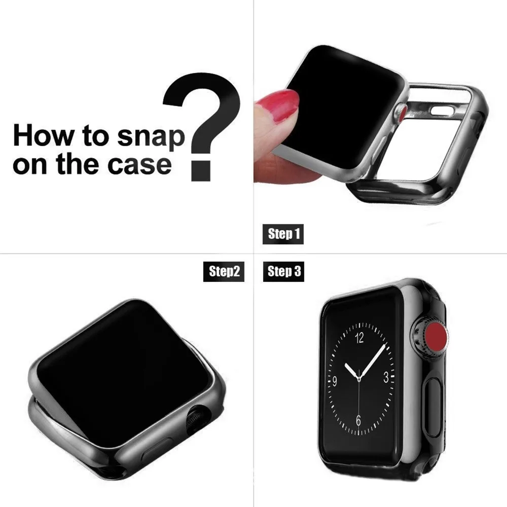 Timethinker ТПУ Рамка бампер полностью покрытый для Apple Watch 4 40 мм 44 защитный тонкий