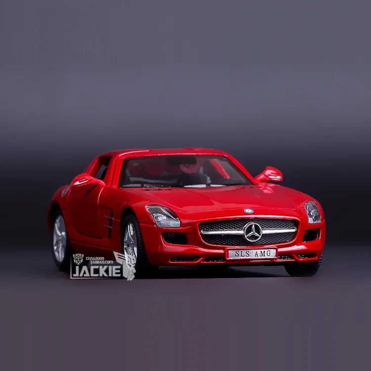 Точная имитация эксклюзивный коллекционный игрушки: стильный дизайн автомобиля SLS AMG спортивный автомобиль 1:36 литая под давлением модель автомобиля оттяните назад Автомобили - Цвет: Красный