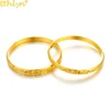 Ethlyn 2pcs/lot  Chinese Yellow Gold Color Openable Bracelets Bangles Girls Small Size birthday New Year Gifts  B153 1
