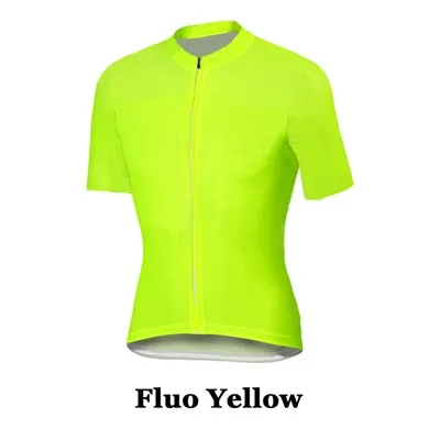 Fluo Yellow 2016 одежда для гонок на велосипеде комплекты с короткими рукавами
