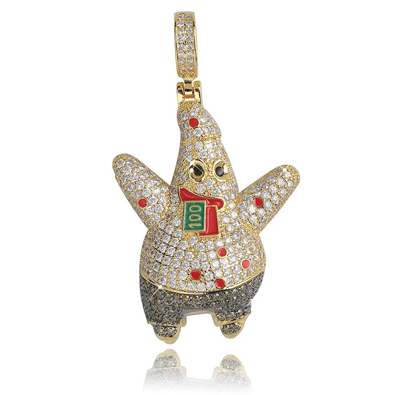 

Iced Out Cartoon Characters Pendant Necklace For Men Women Gifts New Arrival AAA Zircon Necklace Rapper Hip Hop Jewelry