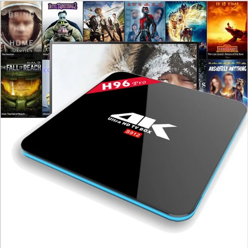 

10PCS Android 6.0 TV box wifi media player Octa core S912 network set top box dual band 2.4G/5Ghz 16GB 4K player BT 4.0