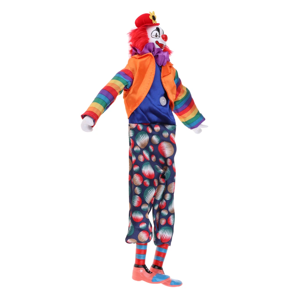 2Pcs Fashion Porcelain Clown Doll Halloween Christmas Decoration Souvenir Collections Friends Gift Home Table Decor