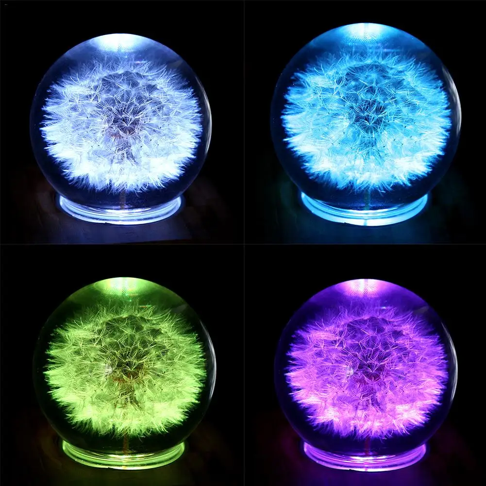 

Bluetooth Music Box Dandelion Crystal Ball Colorful Night LED Light for Holiday Gift Home Decoration