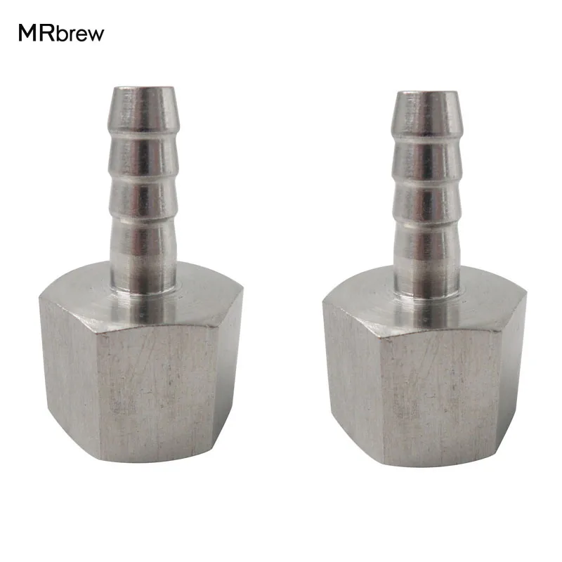 304 Stainless Steel Hose Barb 1/2" BSP x 8mm Barb, Homebrew Hardware