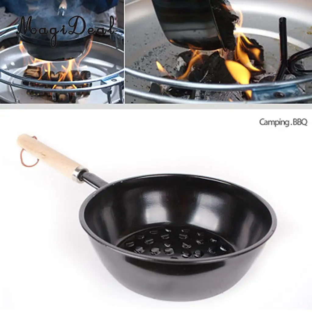 MagiDeal Outdoor Charcoal Fire Burner Brazier Grill Stove Camping Picnic BBQ Travel