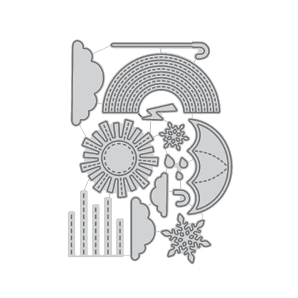 

Weather Frame Cloud Sun Rainy Metal Cutting Dies for Scrapbooking Stencils Wedding Card Making Album Embossing Cut