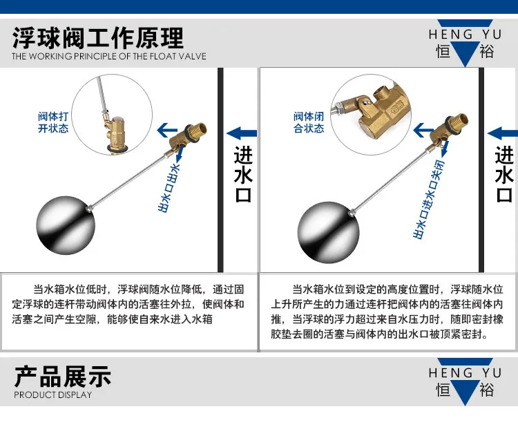 Плавающий клапан DN15 DN20 DN25 бак уровня жидкости металлический поплавковый клапан восьмиугольный клапан латунный корпус