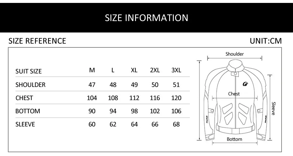 JK-39JACKET SIZE
