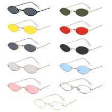 Ретро Черные Круглые Солнцезащитные очки для женщин и мужчин, маленькие овальные оправа из сплава, Летний стиль, солнцезащитные очки унисекс, женские и мужские очки
