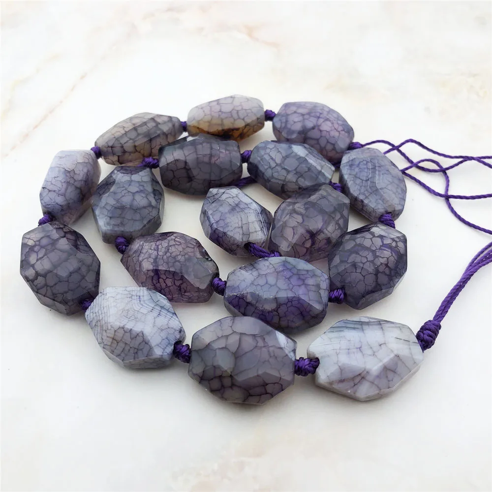 Натуральный камень, Фиолетовый Dragon vein Агаты Круглые бусины для изготовления ювелирных изделий
