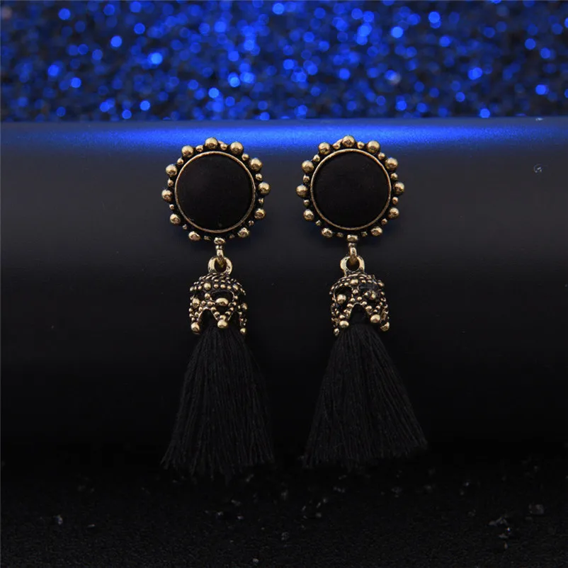 Trendry Earrings for Women Vintage Style Rhinestones Crystal Long Tassel Dangle Earrings Jewelry for gift Brincos Y05#N (8)