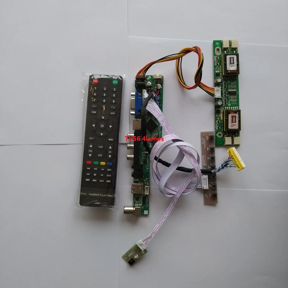 Для M201EW02 VC VGA AV HDMI lcd плата контроллера VGA комплект разрешение ТВ цифровой сигнал 30pin 4 лампы 1680X1050 20,1"