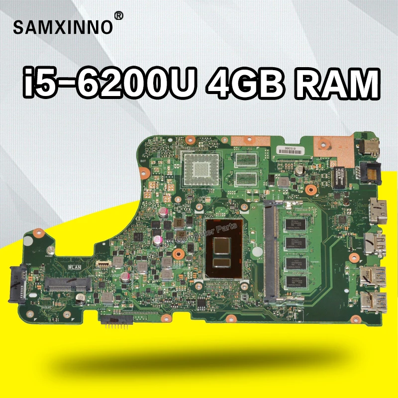 

For ASUS X555UA X555UJ X555UF Laptop Motherboard With I5-6200U 4GB RAM DDR3 60NB0AF0-MB1000 X555UJ REV:2.0 100% Working ok