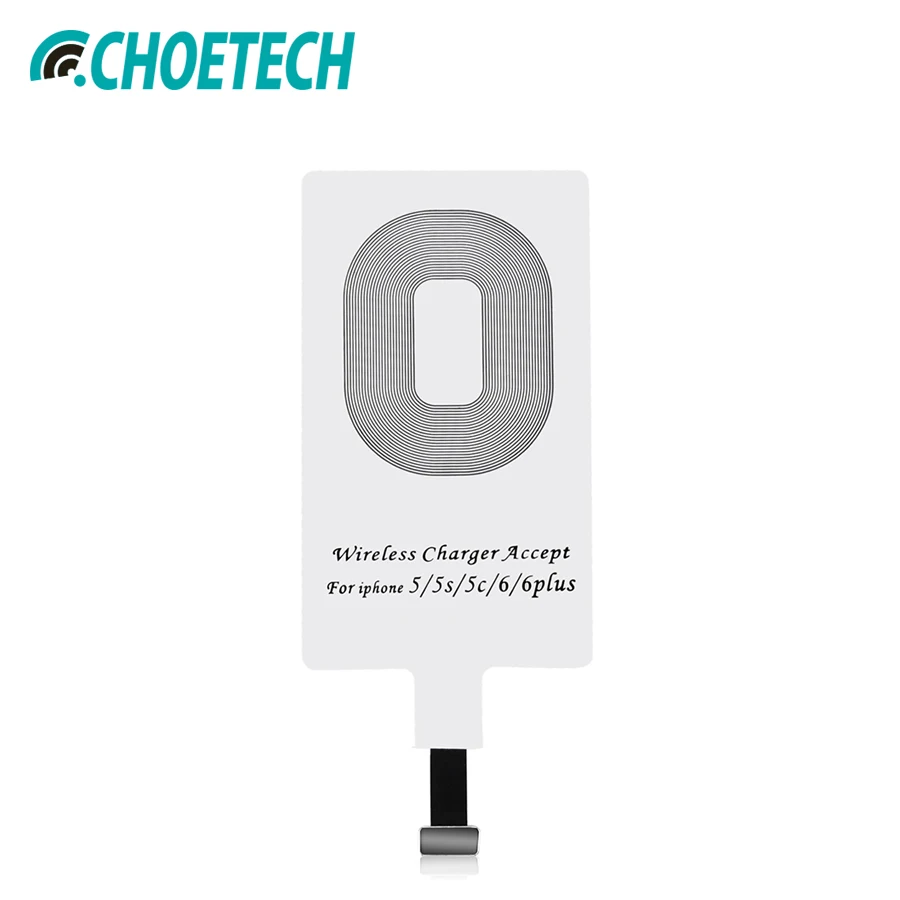 

CHOETECH Qi Wireless Charger Receiver For iPhone 7/7 Plus/6 6 Plus Ultra-thin Wireless Receiving Charging Patch For iPhone 5S