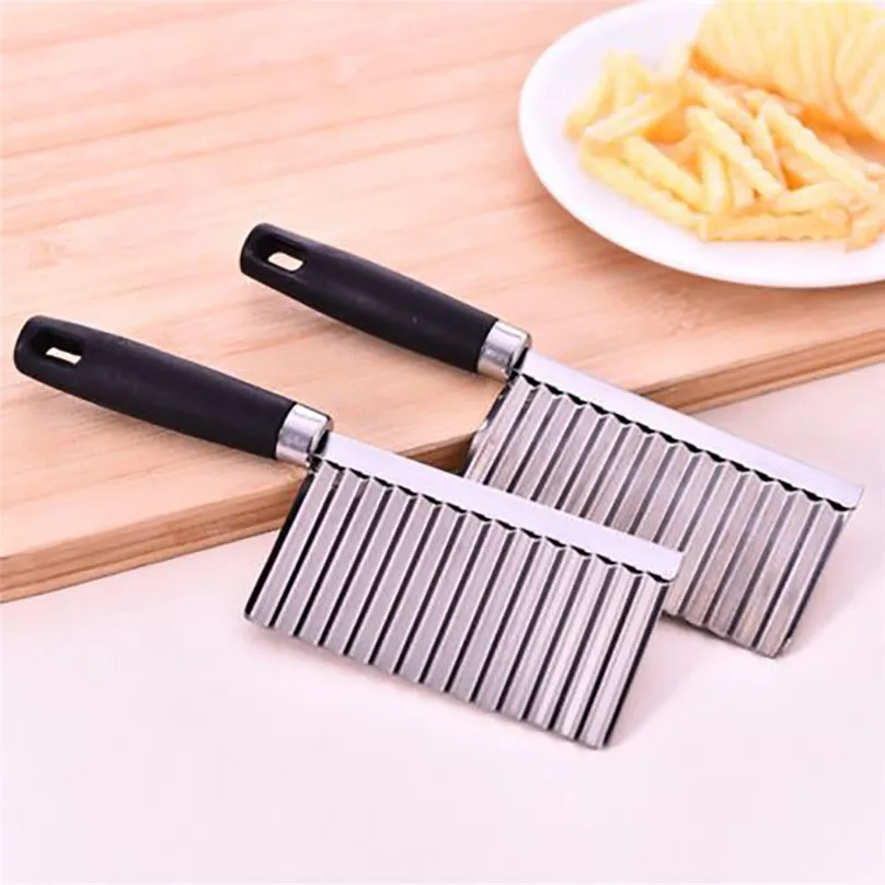 Potato Wavy Edged Tool Stainless Steel Kitchen Gadget Vegetable Fruit Cutting #3d07 (1)