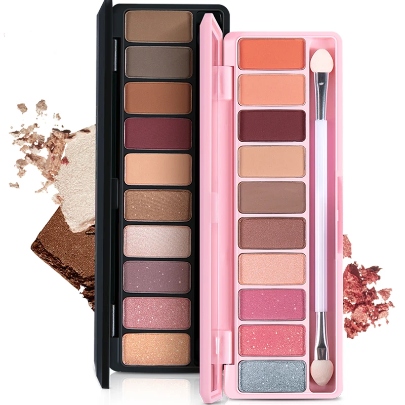 

Xiaomihu 10 Colors Nude Shining Eyeshadow Palette Makeup Glitter Waterproof