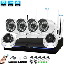 Plug and Play 6CH 1080P HD font b Wireless b font NVR Kit P2P 720P Indoor