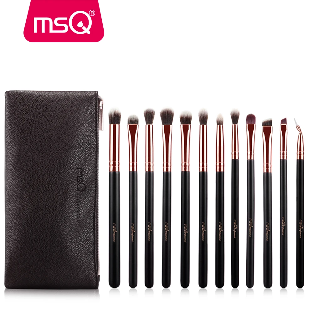 MSQ 12pcs Eyeshadow Makeup Brushes Set Pro Rose Gold font b Eye b font font b