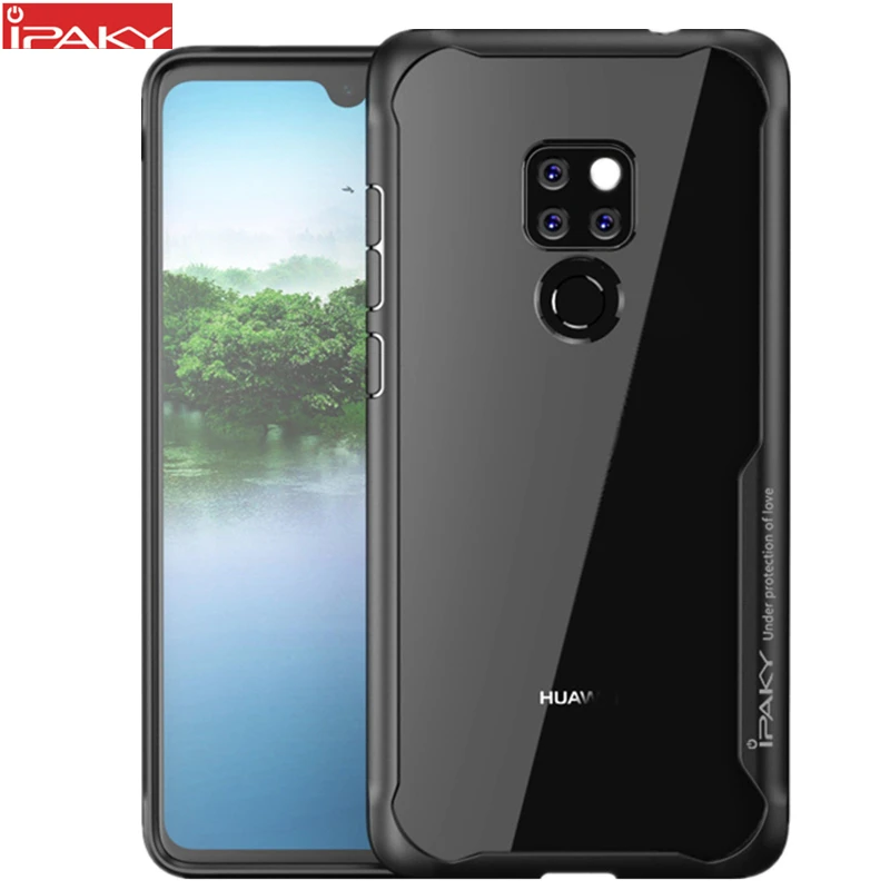 

for Huawei Mate 20 Case IPAKY Mate 20 Lite Silicone Acrylic Hybrid Shockproof Transparent Case for Huawei Mate 20 Pro Case