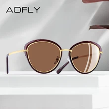 AOFLY, фирменный дизайн,, поляризационные солнцезащитные очки для женщин, модные, дамские, кошачий глаз, солнцезащитные очки, женские, Ретро стиль, солнцезащитные очки, UV400, A107