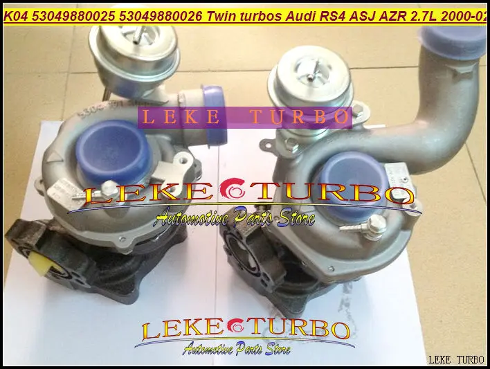 

K04 025 026 53049880025 + 53049880026 53049700025 + 53049700026 Twin turbo K04-025 для AUDI RS4 2000-2002 ASJ AZR 2.7L