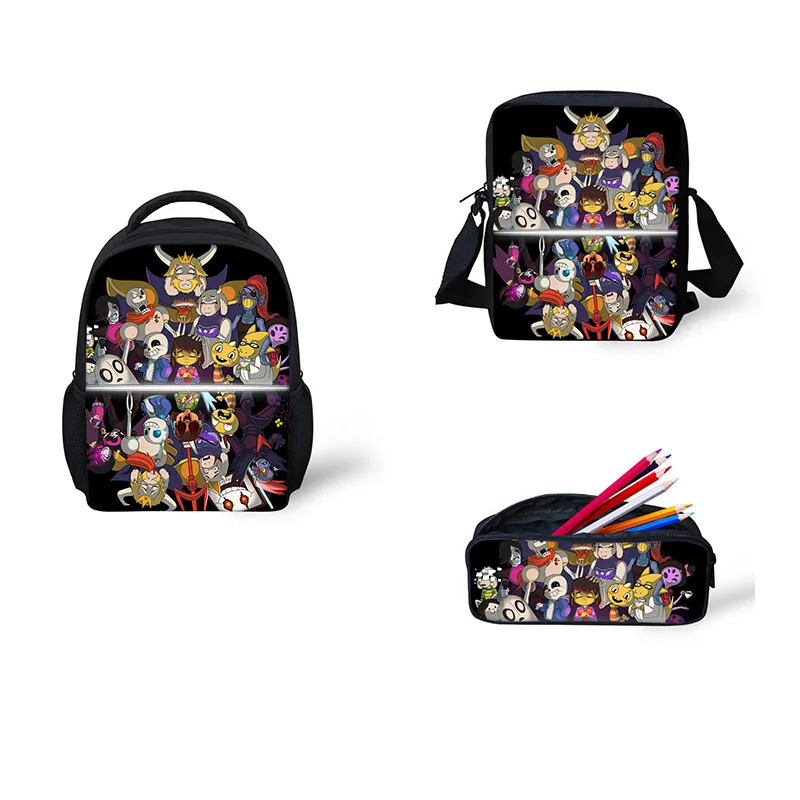 

Anime Undertale Backpack Set 3pcs for Teenage Girls Boys Book Bag Travel Bag Children School Backpacks Schoolbag Satchel Larger