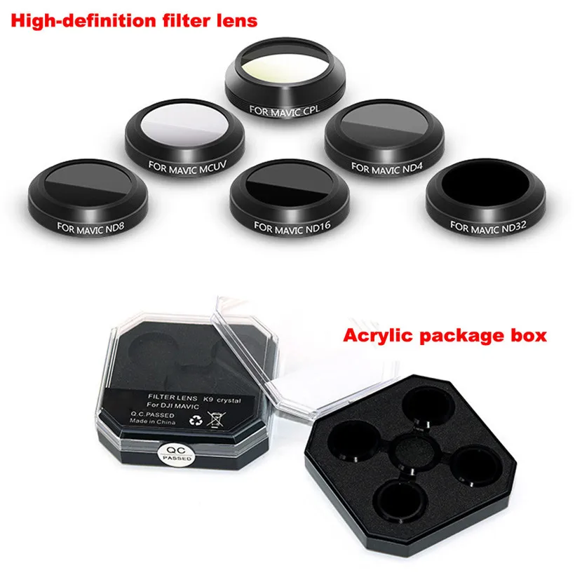 MCUV CPL ND4 ND8 ND16 ND32 HD Thin Camera Lens Filters For DJI MAVIC Pro Drone