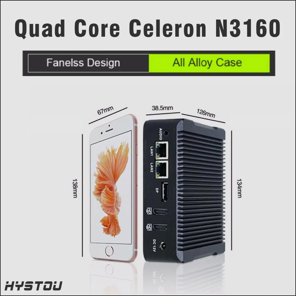 minipc N3160 2.4GHz SSD wifi&bluetooth mini pc box windows 7 windows 10