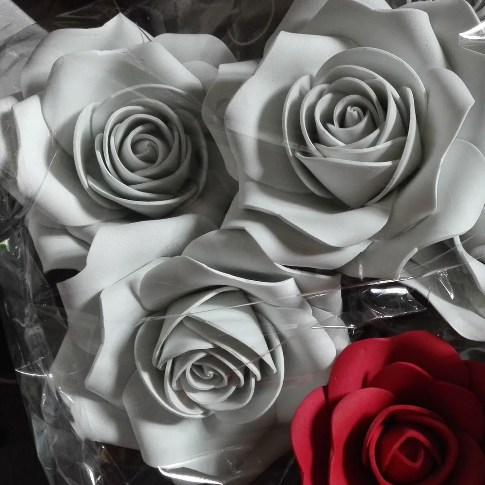 100%handmade15CM Foam flower Party Christmas Wedding decoration Large Artificial Paper flowers Party paper flower shooting props