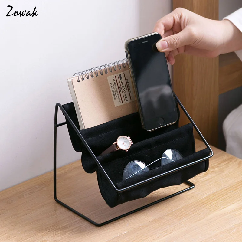 

Eye Glasses Storage Rack tv Remote Control Stand Cosmetic Organizer Key Shelf Office Sundries Desktop Table Phone Holder Metal