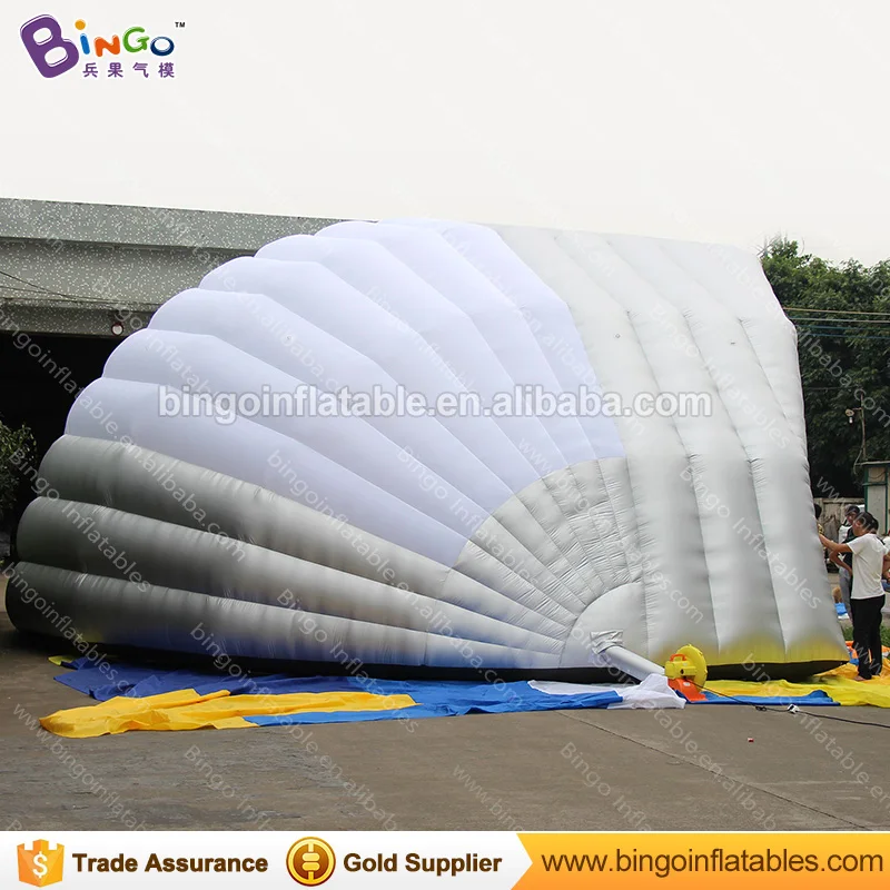  Customized Silver white Inflatable Stage Cover Tent 10x8.5x5 Meters nylon material inflatable cover