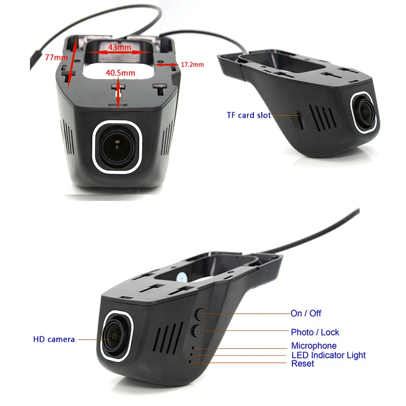 

Auto Parts Full HD 1080p Dash Camera Car DVR WiFi Car DVR Camera Universal Dash cam Video Registrator Recorder APP Manipulation