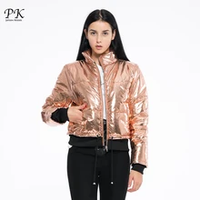 PK Золотая куртка женская хлопковая утепленная брендовая Дизайнерская верхняя одежда куртка-бомбер куртки Женская ветровка зимнее пальто для женщин