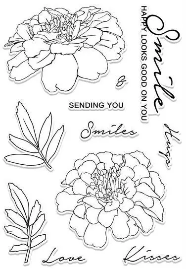 

FLOWER Transparent Clear Silicone Stamp/Seal for DIY scrapbooking/photo album Decorative clear stamp A278