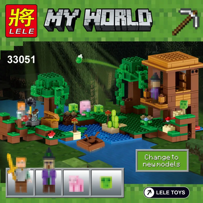 

508PCS New My World Building Bricks Blocks Sets Compatible Legoingly Minecrafter The witch's Cabin Construction Toys Of Kids