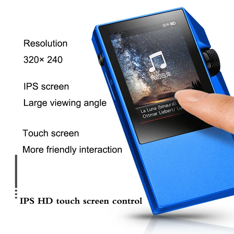 Lusya M1 Hifi Music Player DSD128 MP3 Player AK4490EN DAC audio decoding TPA6130A2*2 dual headphone amp support to128GB T0037