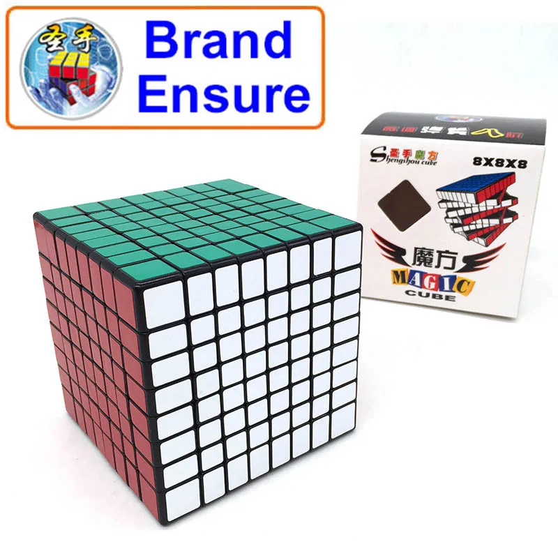 SHENGSHOU 7092A 8x8x8 Magic Cube 84 мм ПВХ Стикеры лучшие профессиональные Гладкий Magic Cube для взрослых и детей образование игрушки подарки MF802