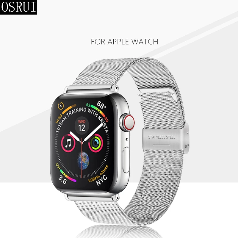 Ремешок для apple watch band 42 мм 38 correa iwatch 4 3 44 40 aplle Миланская петля браслет из