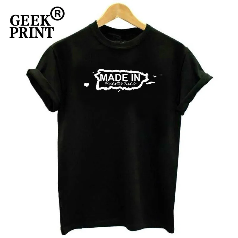

Made In Puerto Rico Ladies O-Neck T Shirt Home State Pride Gift Tee Woman Tops Gifts