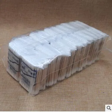 500 шт. = 10 Сумки Cotonete stick очистки ватным тампоном Котон tige портативный двуглавый