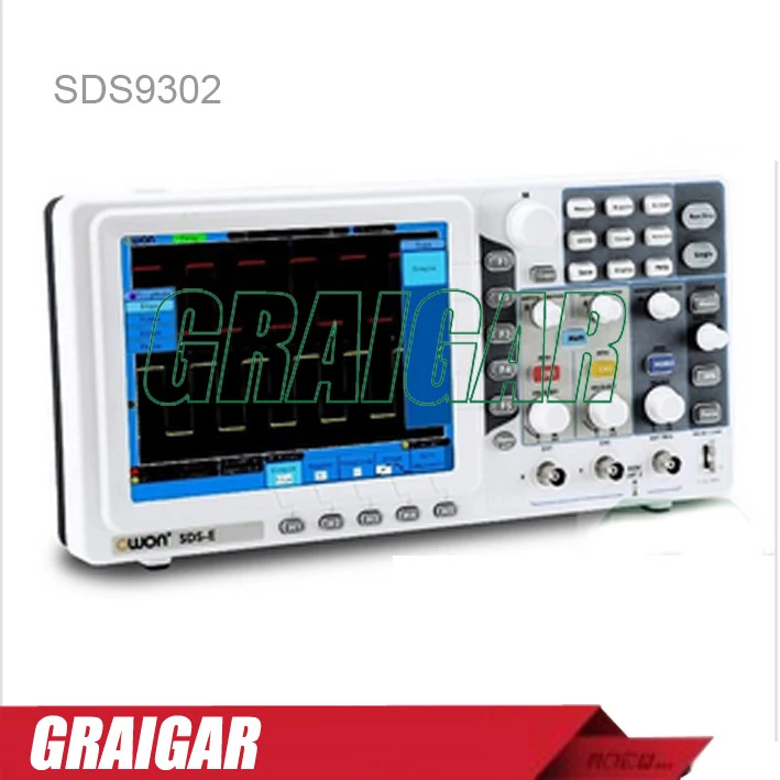 

SDS9302 OWON Portable Digital Oscilloscope 300MHz Sample Rate 2+1Channels 8" Color LCD Disply