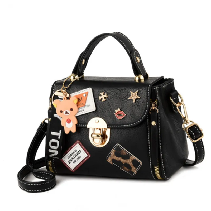 

Women Bags Cute Cartoon Printed PU Leather Messenger Single Package Luxury Handbags Women Bags Designer Crossbody Bags For Women