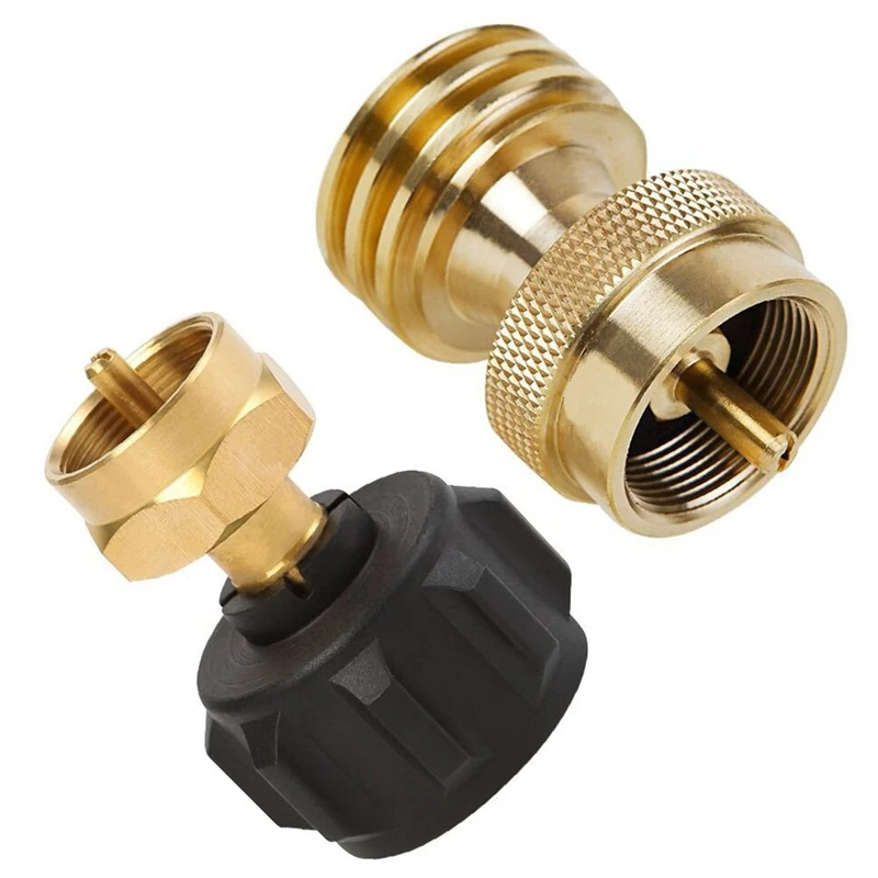 

1 Lb Propane Adapter Set - Refill Adapter And Steak Saver Gas Grill Adapter Universal 1 Pound/ 16.4 Oz Disposable Small Bottle