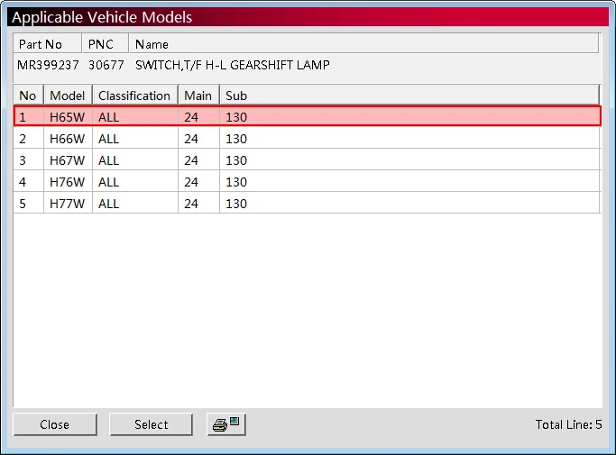 T/F H-L КПП лампа переключатель для Mitsubishi Pajero Pinin Монтеро IO H66 H67 H77 MR399237